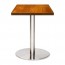 Jaquelina Oak Table Stainless Steel Base