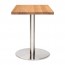 Jaquelina Oak Table Stainless Steel Base