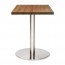 Jaquelina Oak Table Stainless Steel Base