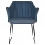 Lavinia Waiting Room Arm Chair Black Sled Base
