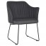 Lavinia Waiting Room Arm Chair Black Sled Base