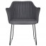 Lavinia Waiting Room Arm Chair Black Sled Base