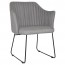 Lavinia Waiting Room Arm Chair Black Sled Base