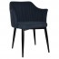 Lavinia Occasional Arm Chair Slim Black Steel Legs
