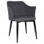 Lavinia Occasional Arm Chair Slim Black Steel Legs