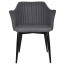 Lavinia Occasional Arm Chair Slim Black Steel Legs