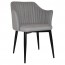 Lavinia Occasional Arm Chair Slim Black Steel Legs