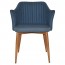 Lavinia Occasional Arm Chair Slim Light Oak Steel Legs
