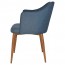 Lavinia Occasional Arm Chair Slim Light Oak Steel Legs