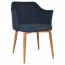 Lavinia Occasional Arm Chair Slim Light Oak Steel Legs