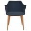 Lavinia Occasional Arm Chair Slim Light Oak Steel Legs