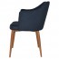 Lavinia Occasional Arm Chair Slim Light Oak Steel Legs