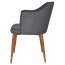 Lavinia Occasional Arm Chair Slim Light Oak Steel Legs