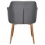 Lavinia Occasional Arm Chair Slim Light Oak Steel Legs