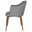 Lavinia Occasional Arm Chair Slim Light Oak Steel Legs