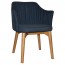 Lavinia Waiting Room Arm Chair Solid Light Oak Timber Legs