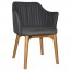Lavinia Waiting Room Arm Chair Solid Light Oak Timber Legs
