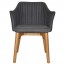 Lavinia Waiting Room Arm Chair Solid Light Oak Timber Legs