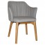 Lavinia Waiting Room Arm Chair Solid Light Oak Timber Legs