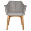 Lavinia Waiting Room Arm Chair Solid Light Oak Timber Legs
