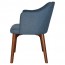 Lavinia Waiting Room Arm Chair Solid Light Walnut Timber Legs