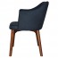 Lavinia Waiting Room Arm Chair Solid Light Walnut Timber Legs