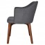 Lavinia Waiting Room Arm Chair Solid Light Walnut Timber Legs