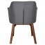 Lavinia Waiting Room Arm Chair Solid Light Walnut Timber Legs