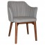 Lavinia Waiting Room Arm Chair Solid Light Walnut Timber Legs
