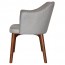 Lavinia Waiting Room Arm Chair Solid Light Walnut Timber Legs
