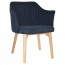 Lavinia Waiting Room Arm Chair Solid Natural Timber Legs
