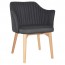 Lavinia Waiting Room Arm Chair Solid Natural Timber Legs