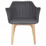 Lavinia Waiting Room Arm Chair Solid Natural Timber Legs