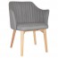 Lavinia Waiting Room Arm Chair Solid Natural Timber Legs