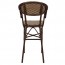 Lyon Wicker Outdoor Bar Stool with Curved Backrest 75cm