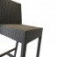 Mia Rattan Wicker Outdoor Bar Stool with Backrest