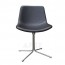 Mildrid Designer Black Upholstered Swivel Chair