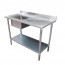 Modular Systems Economic 304 Grade SS Left Single Sink Bench 1200x700x900 with 400x400x250 sink 1200-7-SSBL