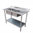 Modular Systems Economic 304 Grade Stainless Steel Double Sink Benches 600mm Deep