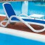 Nadja Modern Resort Style Sun Lounger with Replaceable Fabric
