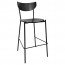 Nerina Black Frame Contemporary Bar Stool with Footrest 75cm