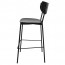 Nerina Black Frame Contemporary Bar Stool with Footrest 75cm