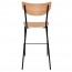 Nerina Black Frame Contemporary Bar Stool with Footrest 75cm
