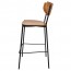 Nerina Black Frame Contemporary Bar Stool with Footrest 75cm