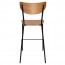 Nerina Black Frame Contemporary Bar Stool with Footrest 75cm