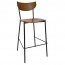 Nerina Black Frame Contemporary Bar Stool with Footrest 75cm
