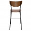 Nerina Black Frame Contemporary Bar Stool with Footrest 75cm