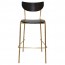 Nerina Brass Frame Contemporary Bar Stool with Footrest 75cm