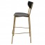 Nerina Brass Frame Contemporary Bar Stool with Footrest 75cm