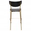 Nerina Brass Frame Contemporary Bar Stool with Footrest 75cm